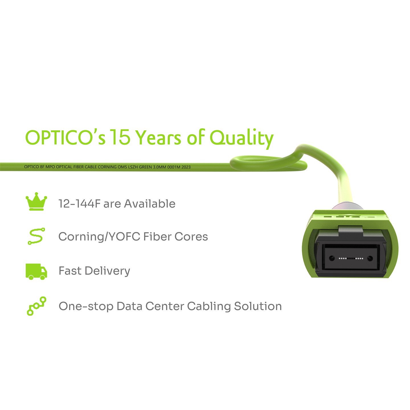 8F MPO To FC Fiber Optical Breakout Cable