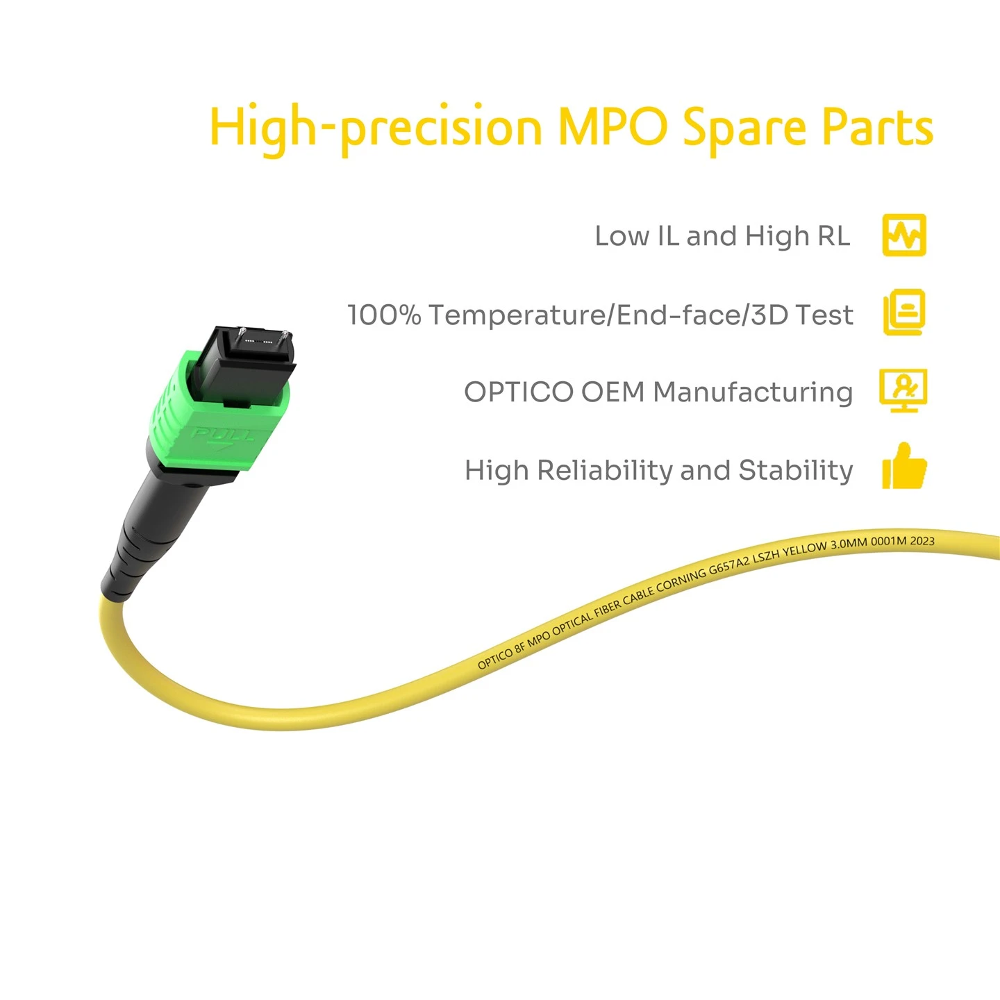 8F MPO To LC Uniboot Breakout Patchcord