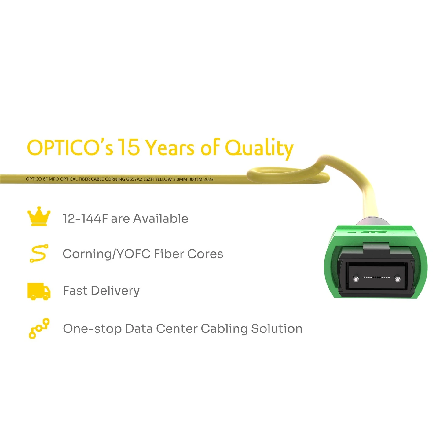 8F MPO To LC Uniboot Breakout Patchcord